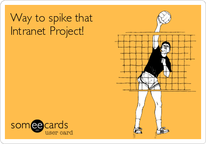 Way to spike that
Intranet Project!  