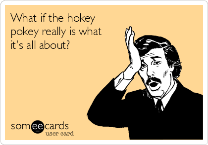 What if the hokey
pokey really is what
it's all about?  