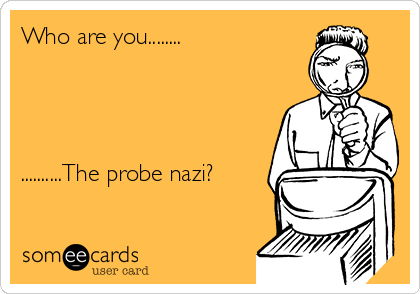 Who are you........




..........The probe nazi?